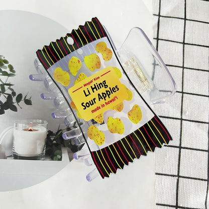 Medium Li Hing Sour Apples Snack Bag Hair Claw