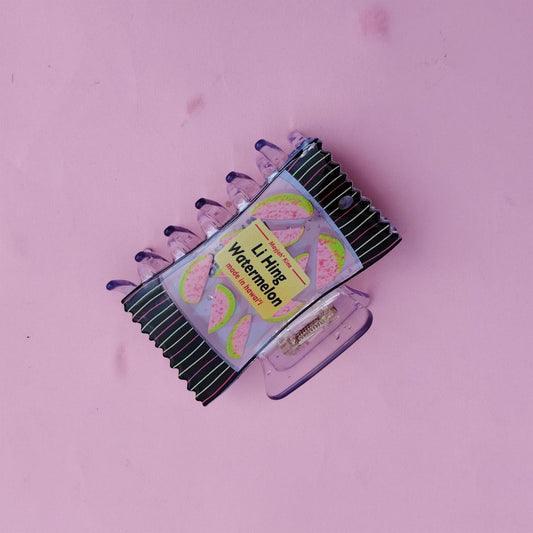 Medium Li Hing Watermelon Snack Bag Hair Claw