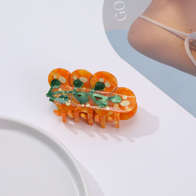Medium Orange Cherry Tomatoes  Hair Claw