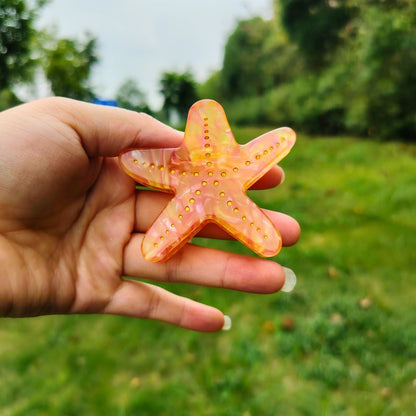 Ensemble de mini pinces à cheveux en forme d'étoile de mer, coquillage rose et perle | NueShiny