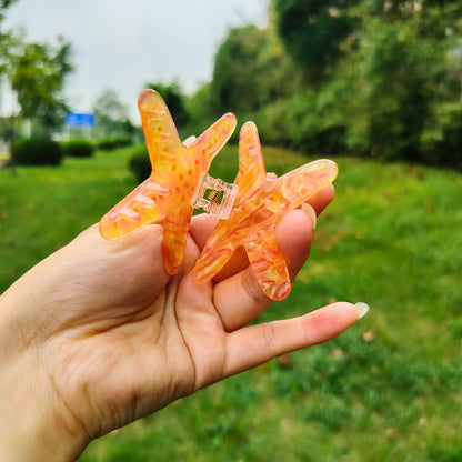 Ensemble de mini pinces à cheveux en forme d'étoile de mer, coquillage rose et perle | NueShiny