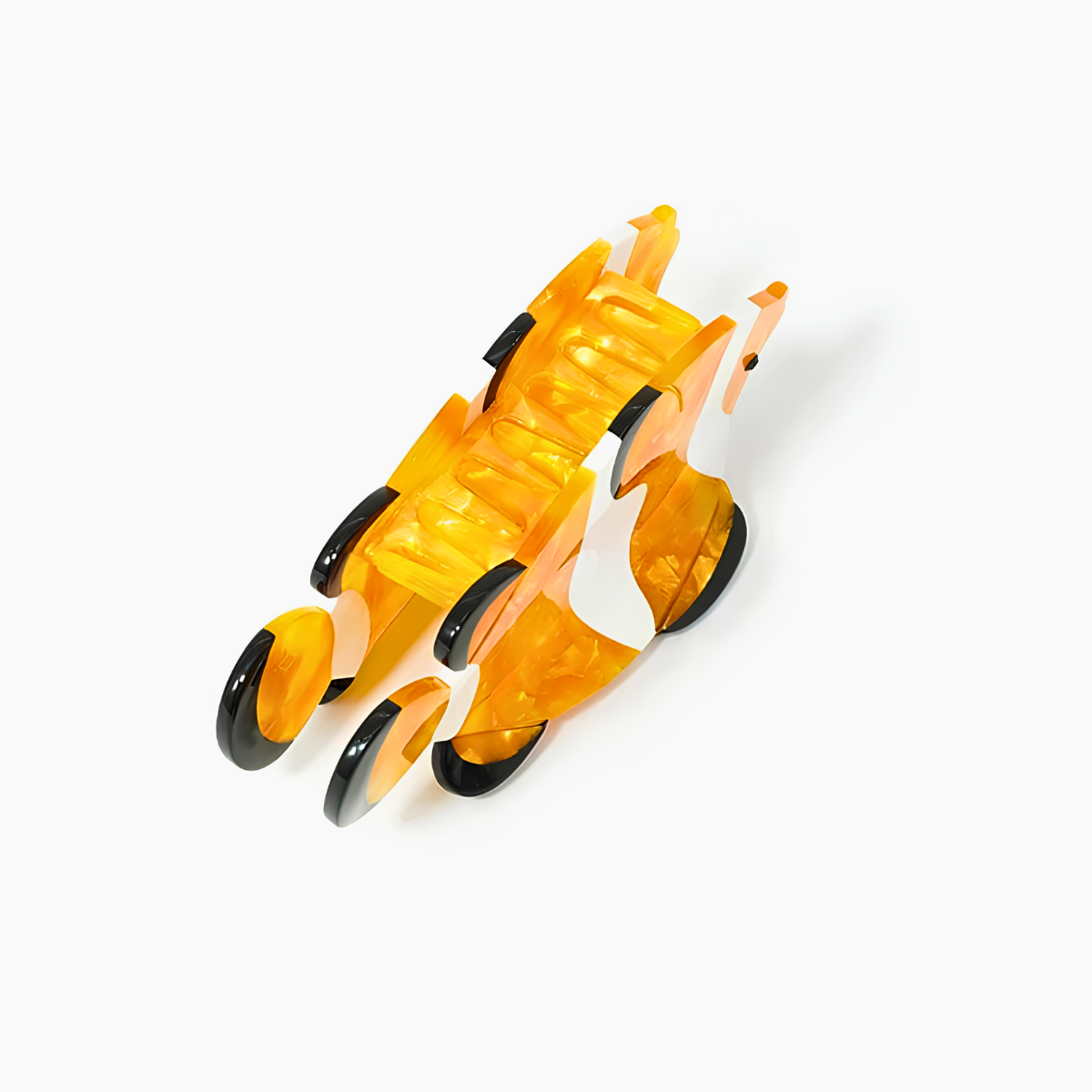 Medium Orange White Black Clownfish Hair Claw