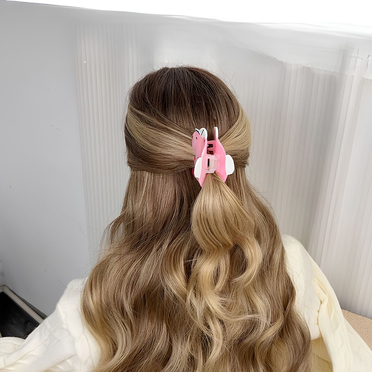 Medium Pink Hugging Capybara Hair Claw