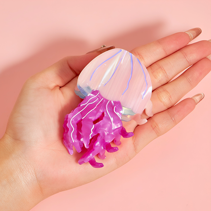 Medium Pink-Purple Jellyfish Hair Claw