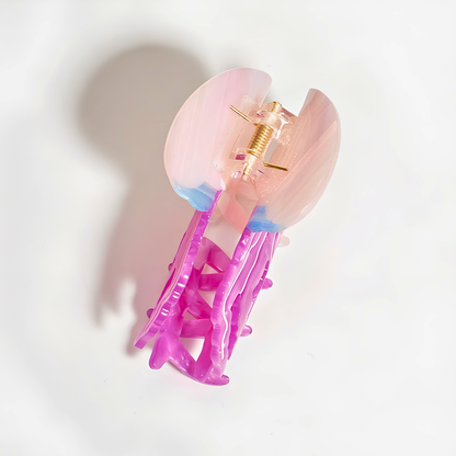 Medium Pink-Purple Jellyfish Hair Claw