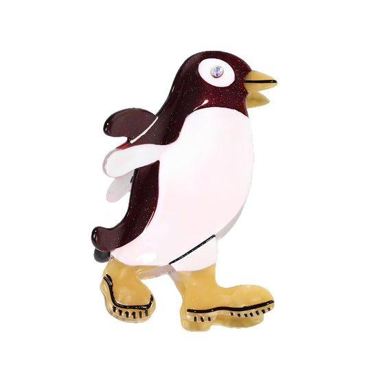 Medium Purple Glitter Penguin Hair Claw