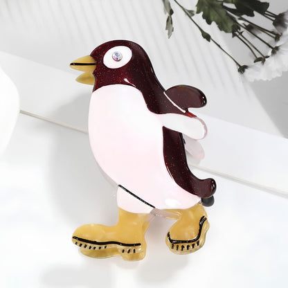 Medium Purple Glitter Penguin Hair Claw