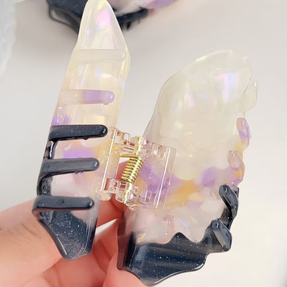 Medium Purple Glitter Oyster Hair Claw