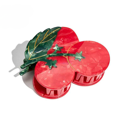 Medium Red Cherry Tomato Hair Claw