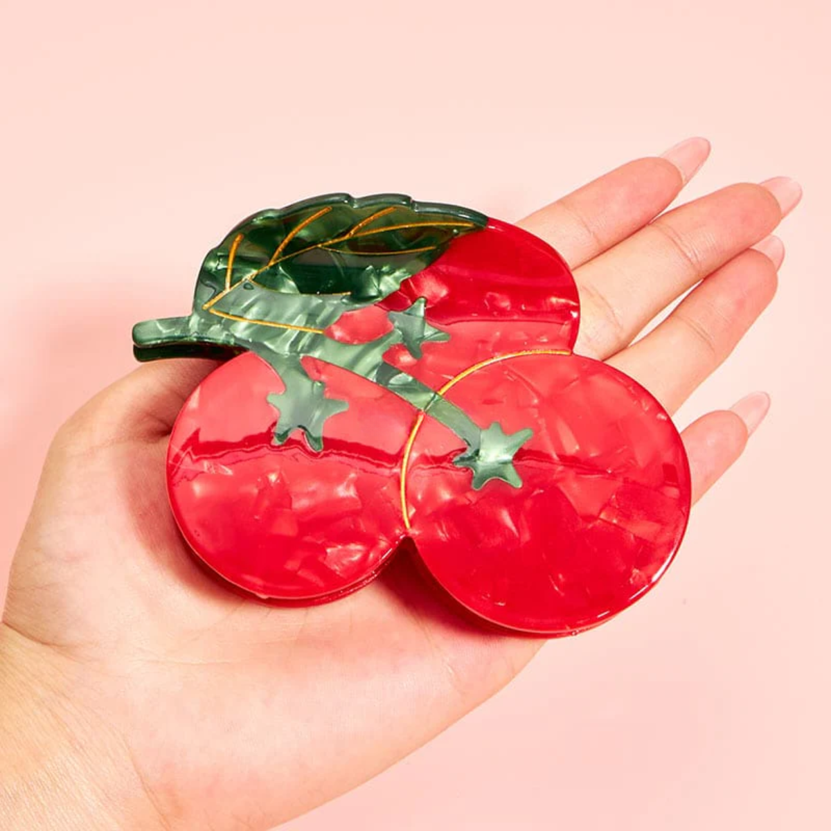 Medium Red Cherry Tomato Hair Claw