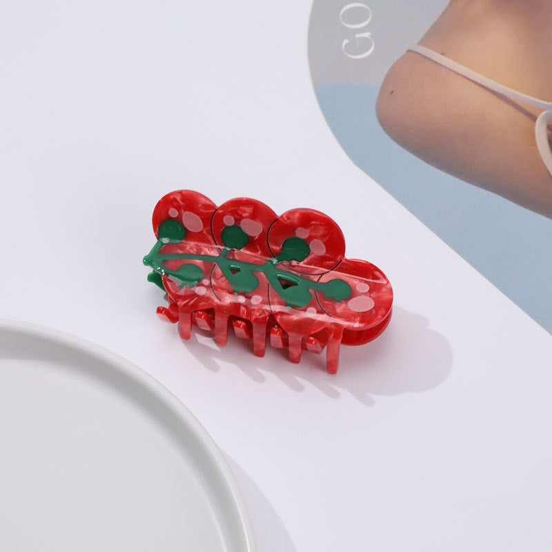 Medium Red Cherry Tomatoes Hair Claw