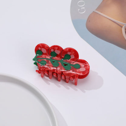 Medium Red Cherry Tomatoes Hair Claw