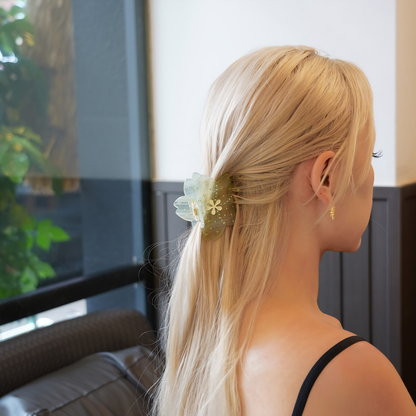 Medium Rhinestone Cherry Blossom Sakura Hair Claw