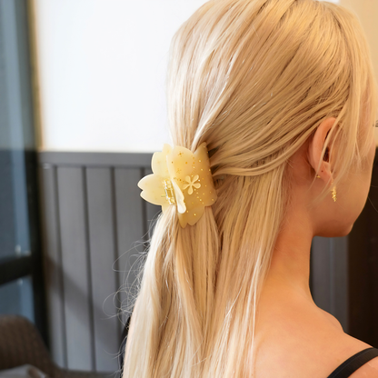 Medium Rhinestone Cherry Blossom Sakura Hair Claw