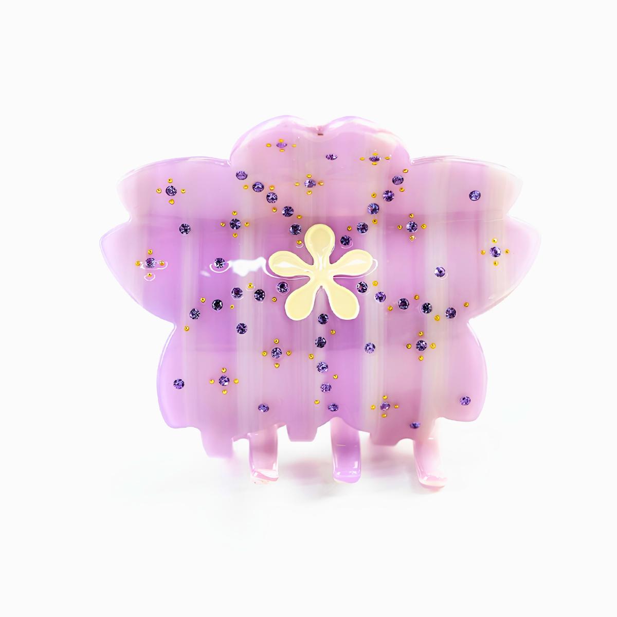 Medium Rhinestone Cherry Blossom Sakura Hair Claw
