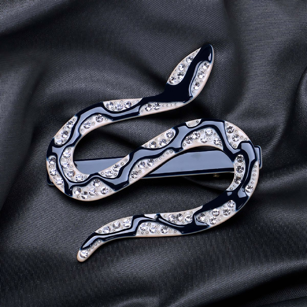 Medium Rhinestone Snake Hair Clips