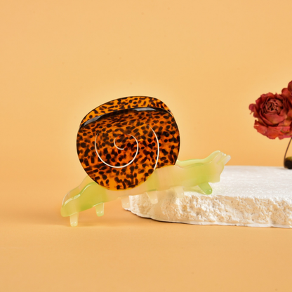 Medium Tortoiseshell Yellow Snail Hair Claw