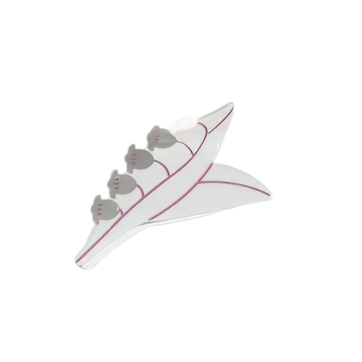 Medium White Lily of the Valley Hair Claw
