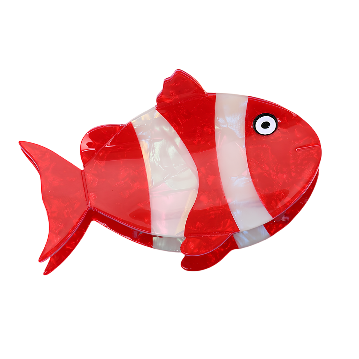 Medium Wide-Eye Red Clownfish Hair Claw