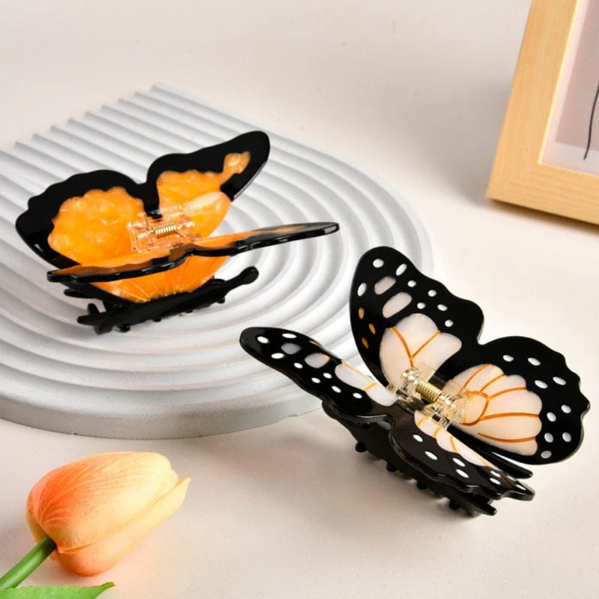 Medium Yellow Butterfly Hair Claw