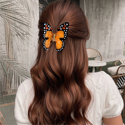 Medium Yellow Butterfly Hair Claw
