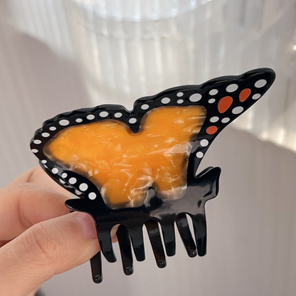 Medium Yellow Butterfly Hair Claw