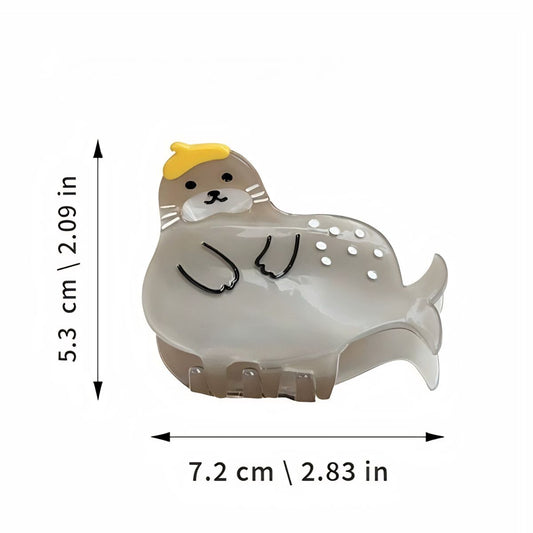 Medium Yellow Hat Seal Hair Claw