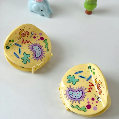 Medium Yellow Micro Pattern Hair Claw