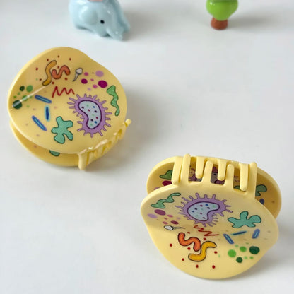 Medium Yellow Micro Pattern Hair Claw