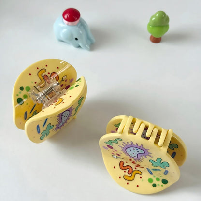 Medium Yellow Micro Pattern Hair Claw