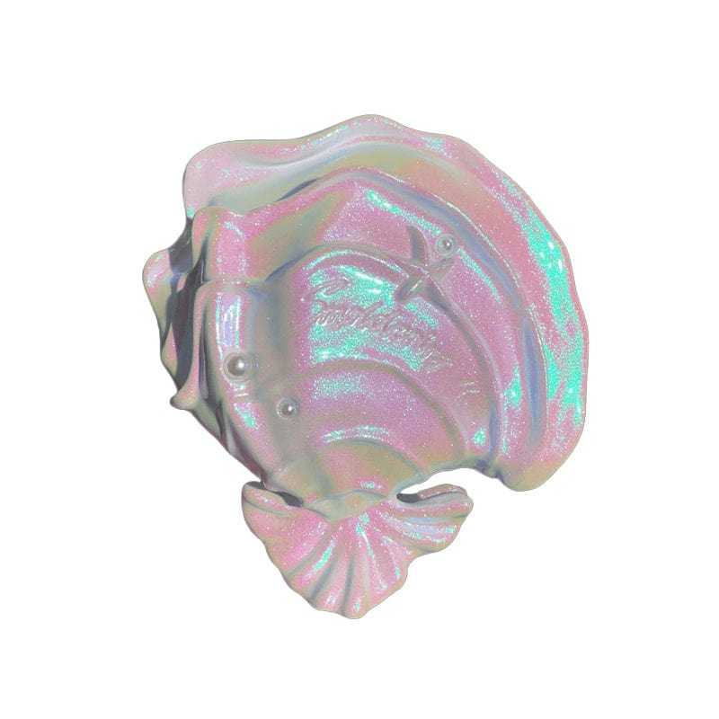 Large Mermaid Pearl White Creamy Clam Hair Claw