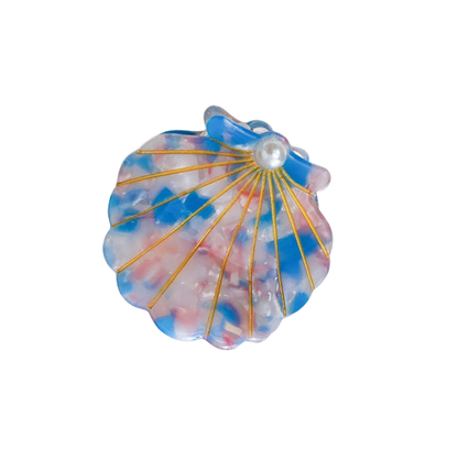 Mini Blue Pink Pearl Shell Hair Claw