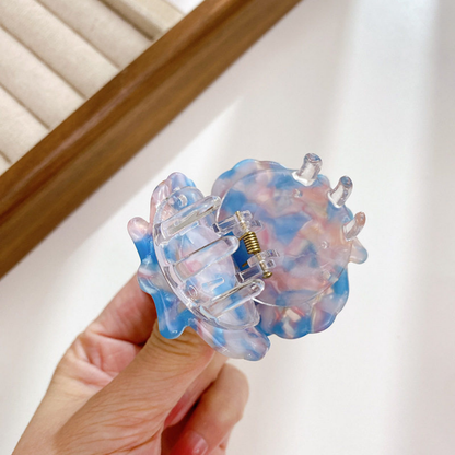 Mini Blue Pink Pearl Shell Hair Claw