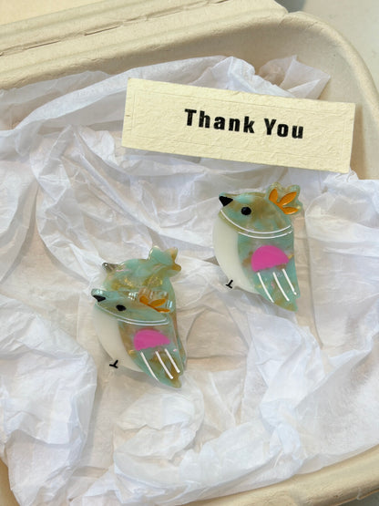 Mini Animal Hair Claw Clip Set (2PCS)