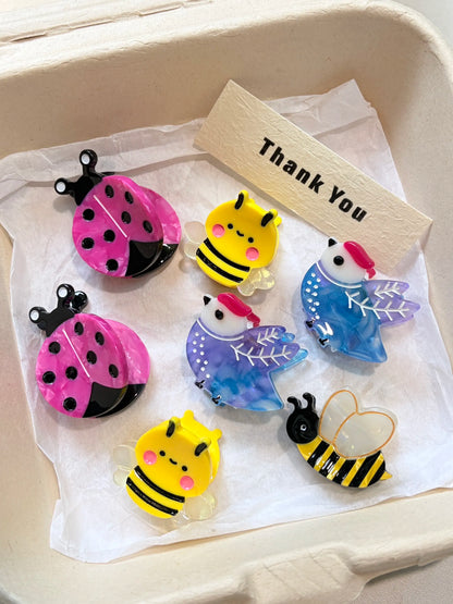 Mini Animal Hair Claw Clip Set (2PCS)