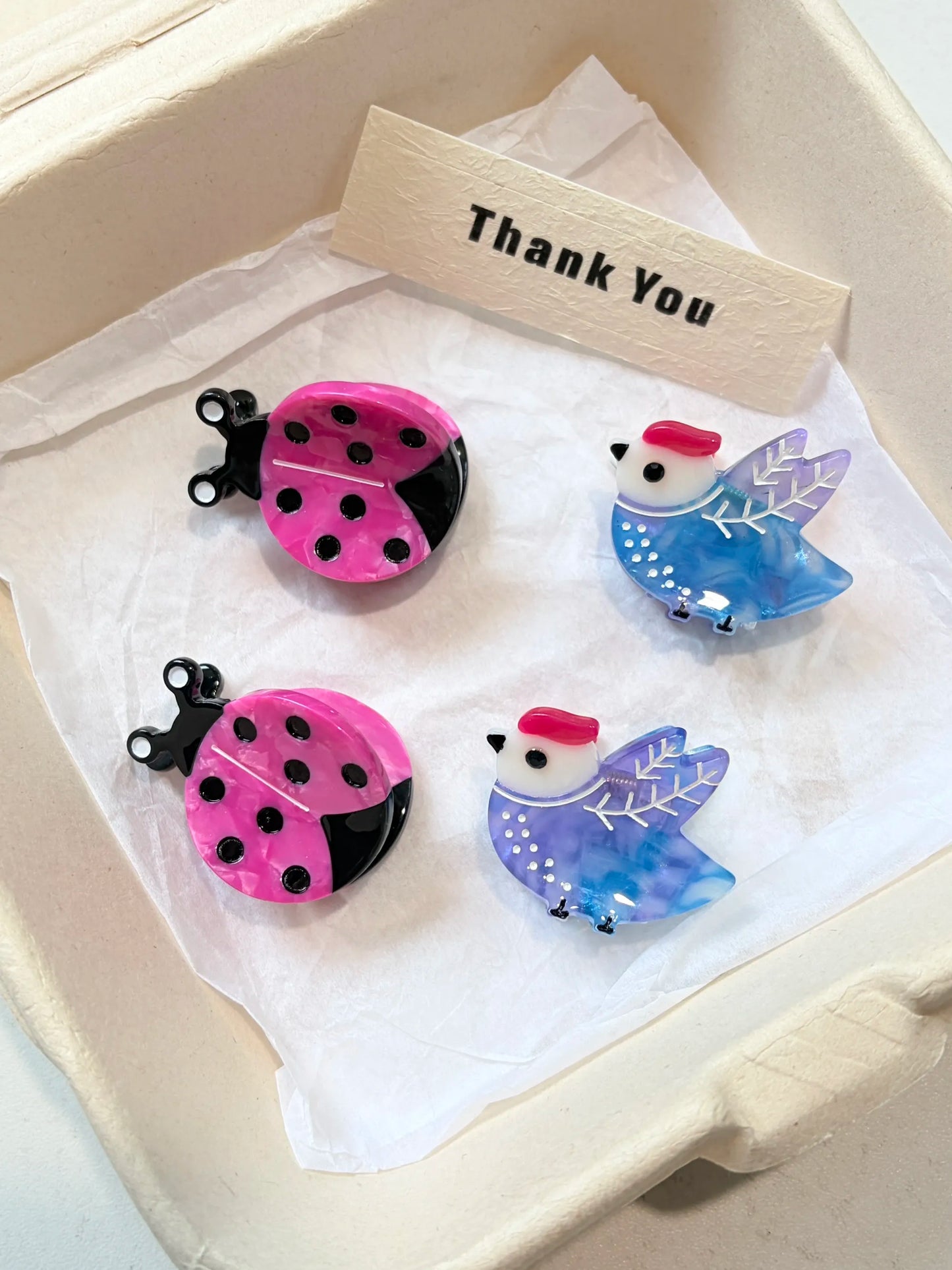 Mini Animal Hair Claw Clip Set (2PCS)
