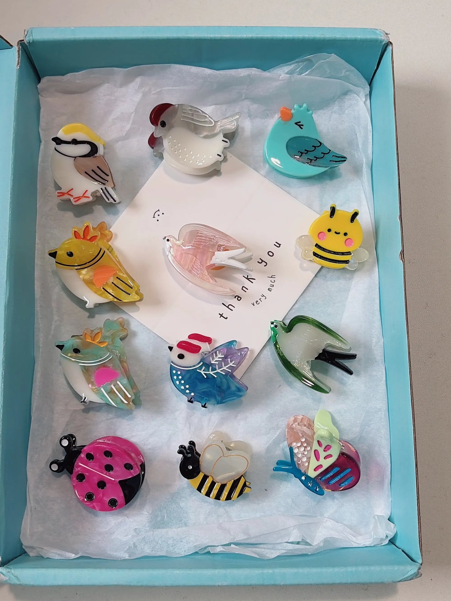 Mini Animal Hair Claw Clip Set (2PCS)