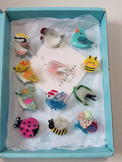 Mini Animal Hair Claw Clip Set (2PCS)