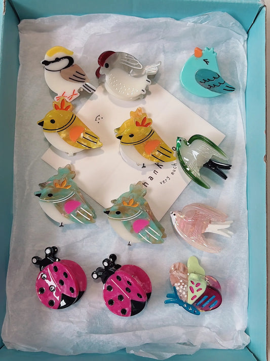 Mini Animal Hair Claw Clip Set (2PCS)