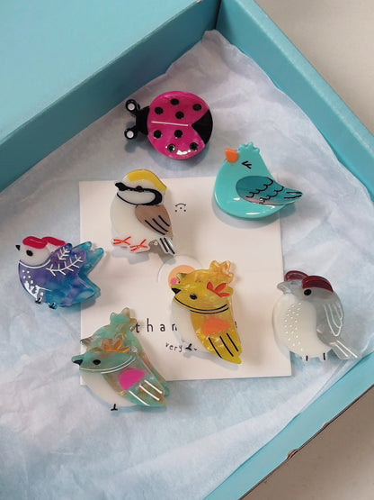 Mini Animal Hair Claw Clip Set (2PCS)