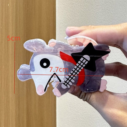 Grey Mischievous Mouse Hair Claw