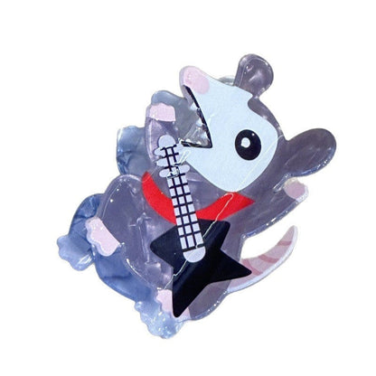 Grey Mischievous Mouse Hair Claw