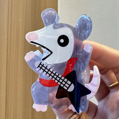 Grey Mischievous Mouse Hair Claw