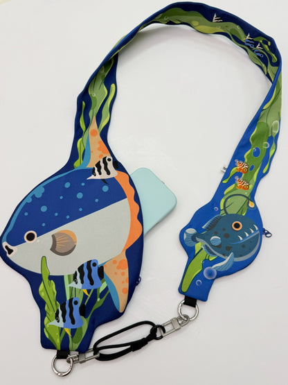 Ocean Animal  Phone Crossbody Strap Card Holder Bag 6 Styles