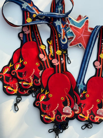 Ocean Animal  Phone Crossbody Strap Card Holder Bag 6 Styles
