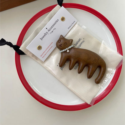 Natural Sandalwood Cat Massage Comb