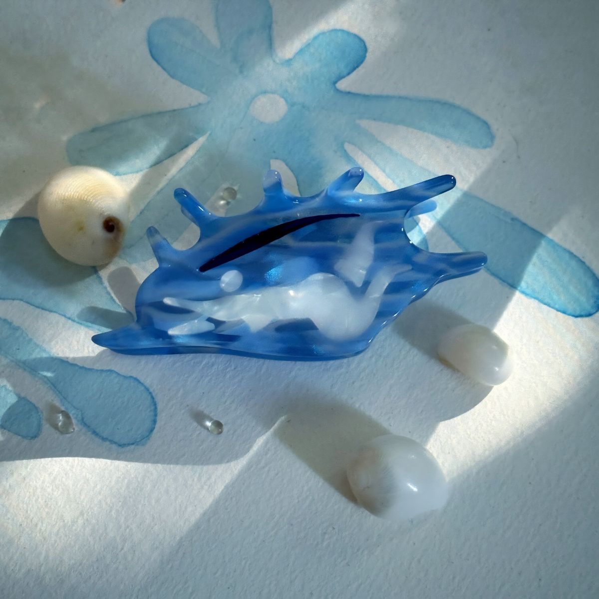 Blue Ocean Conch Hair Claw  & Hair Stick | Her and the Ocean