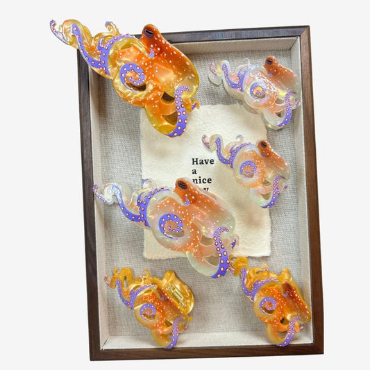 Ocean Iridescent Octopus Hair Claw