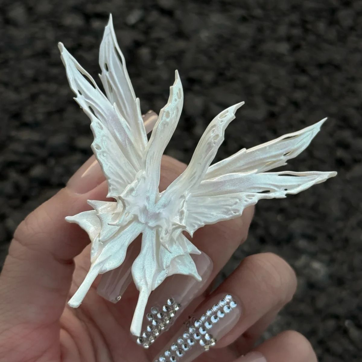 Original 3D Butterfly Resin Adjustable Ring – Handmade Statement Jewelry