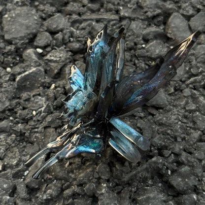 Original 3D Butterfly Resin Adjustable Ring – Handmade Statement Jewelry